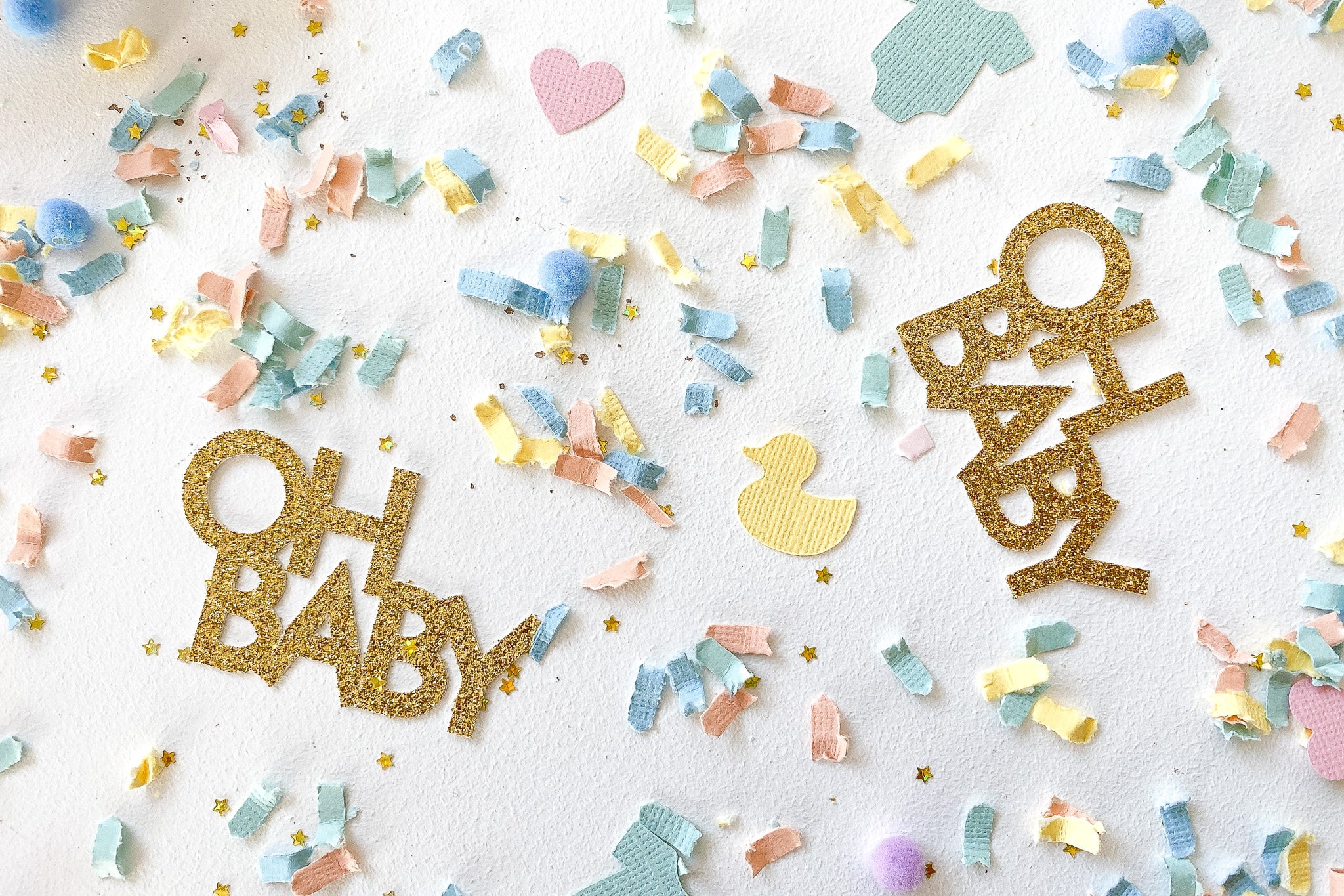 Pastel Baby Shower Table Confetti – Sunny Street Party